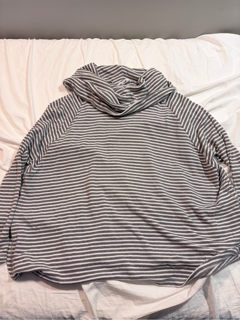 Jack by BB Dakota Gray & White Striped Turtleneck Sweater
